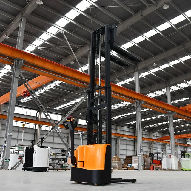 Electric Pallet Stacker Lifting Walking Type New Condition Hand Power Type  Forklifts Pallet Jacks
