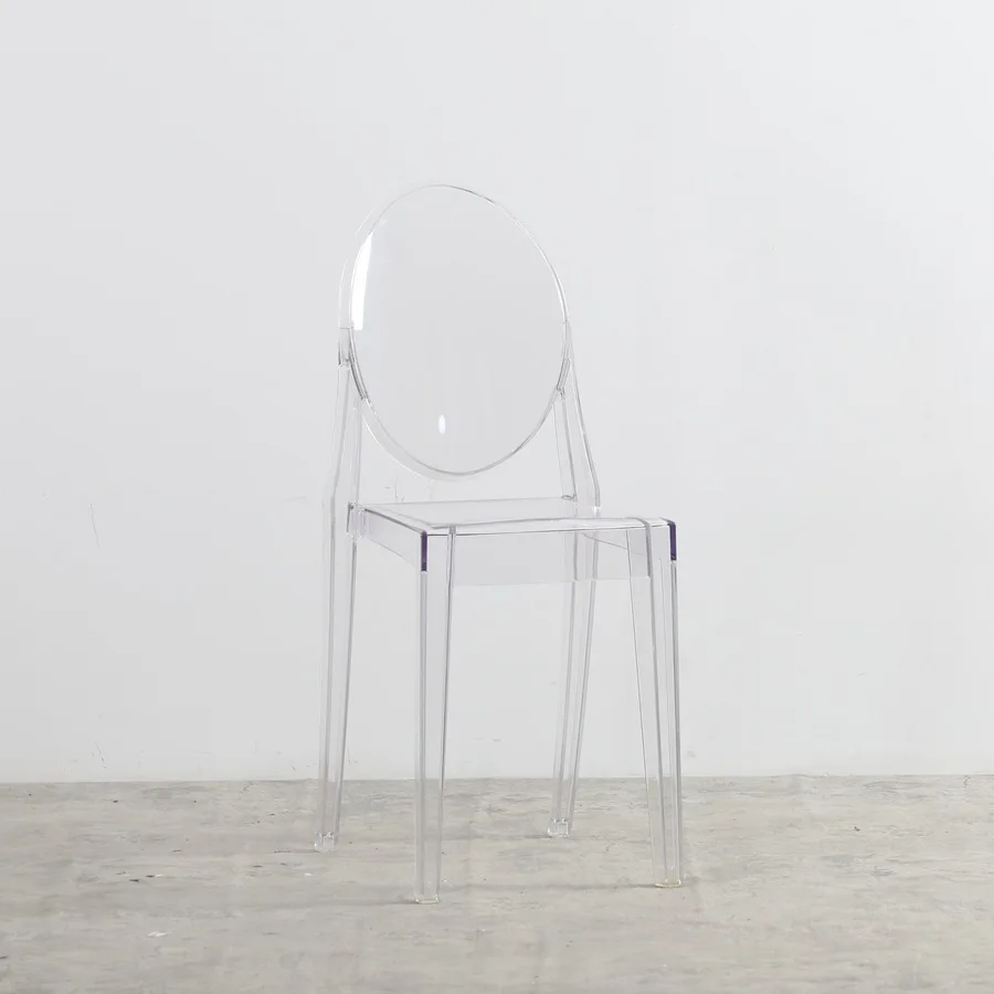 Cheap Price Tall Back Crystal Plastic Modern Wedding Bar Transparent Clear Acrylic Ghost Dining