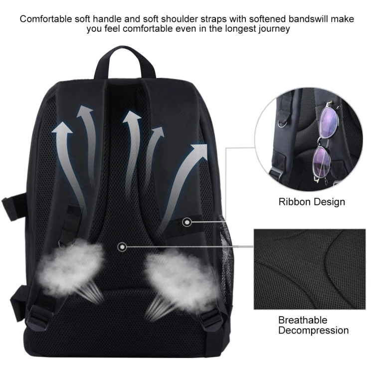 PULUZ Outdoor Portable Waterproof Scratch-proof Dual Shoulders Backpack Handheld PTZ Stabilizer Camera Bag - Image 3