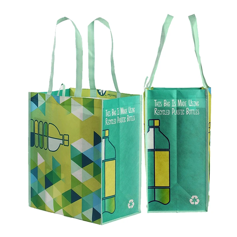 Heavy Duty Reusable Grocery Bag Made From Recycled Plastic Bottles Rpet Eco  Friendly Tote Shopper Bag
