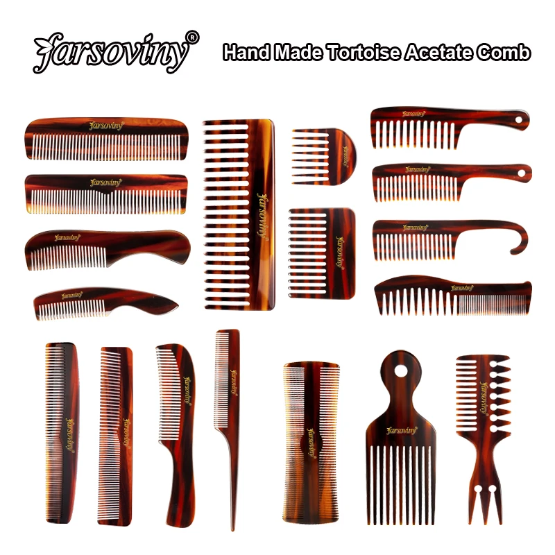 Ручная работа ручная полированная и черепаха гребень из ацетата целлюлозы