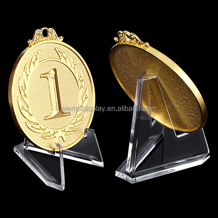 Acrylic Coin Easels Wholesale Small Display Stand Clear Acrylic Badges