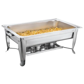 Buphex SS201 High Quality Economy Chafer 9L 533-3 Foldable Chafing Dish 7.5L with GN1/3x3 Food warmer for  hotel, Restaurant