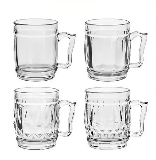 Factory Cheap Price 170ml Glass Tea Cup Drinking Sets Barrel Shape Doyalex 6oz Coffee Mugs for Bar KTV Home Restaurant Hotel