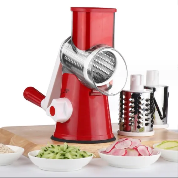 New Kitchen Multifunction Manual Mandoline Slicer Vegetable Chopper Nut Shredder Rotary Cheese Grater