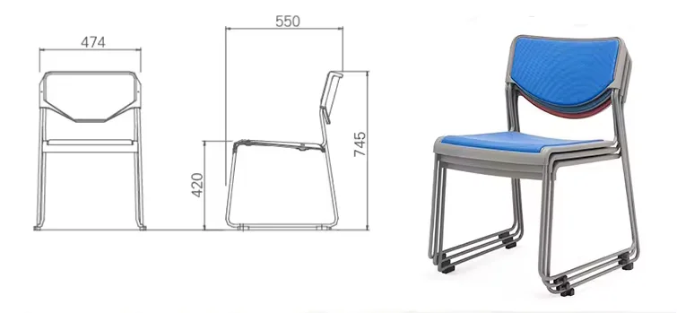 Stackable Connected Training Conference Event Chairs dining room chairs