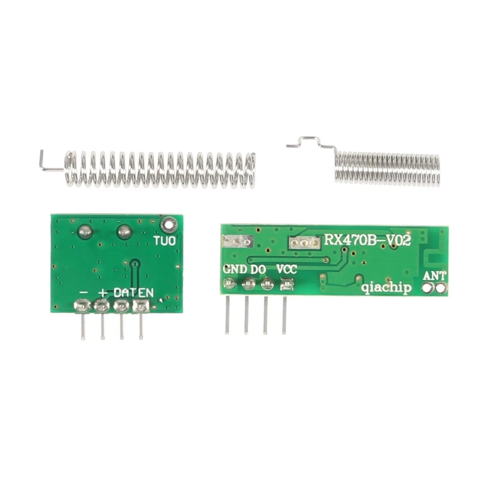 1 RC et 1-QIACHIP 433 mhz RF Émetteur et Récepteur Superhétérodyne DEMANDER 433 mhz Module Avec