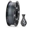 Seda Doble Color Negro Plata