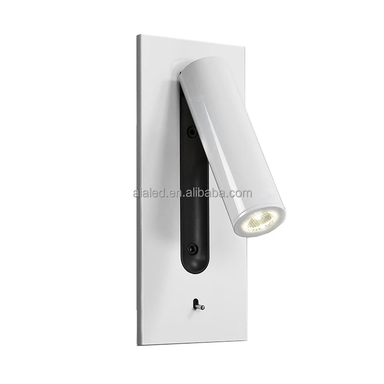 Adjustable Stainless Steel Flexible LED Headboard Reading Light Modern Aluminum Hotel Bedside Wall Light Bed Wall Lamp Villa