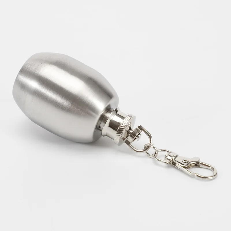 Portable Stainless Steel Wine Flask 2oz Modern Mini Keychain Wine Bottle Small Metal Wine Jar with 1oz Capacity Origin Source