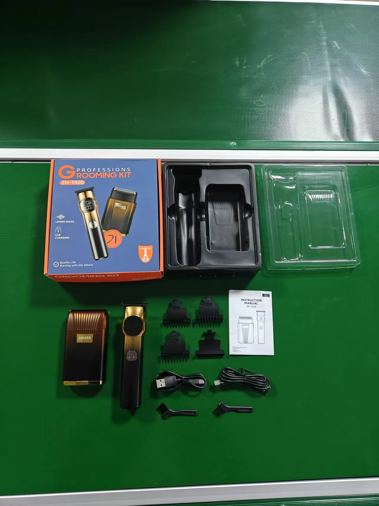 Two-in-One Popular Electric Shaver Hair Clipper for Men's Grooming Reciprocating Set Cross-Border New USB for Household RV Hotel manufacture