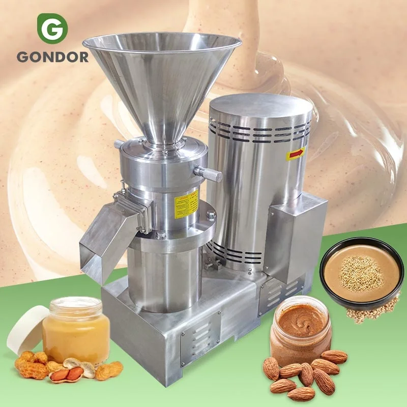 Nut Butter Mixer Process Used Peanut Colloid Mill Parts Super-Fine Sesame Paste Tahini Make Machine