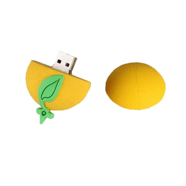 Memory Stick Pen Drive Custom Shape PVC USB Flash Drive Orange Fruit USB Flash Drive