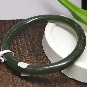 Jade Bangle 53-67MMGemstone Width Healing Crystal Bracelet for Woman Man Best Gift