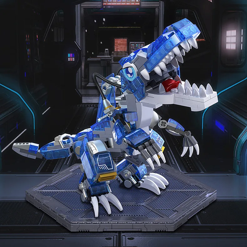DIY Dinosaur with Storage Box Rex Pteranodon Dilophosaurus Triceratops MOC Building Block Sets Educational 2023 Kids Gift Toys