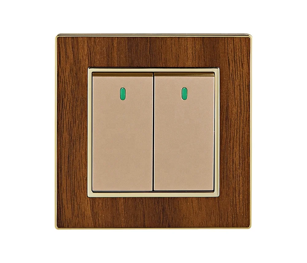 China Wenzhou 4 Gang Wood Grain Gang Wall Switch Smart Home Wall Switch