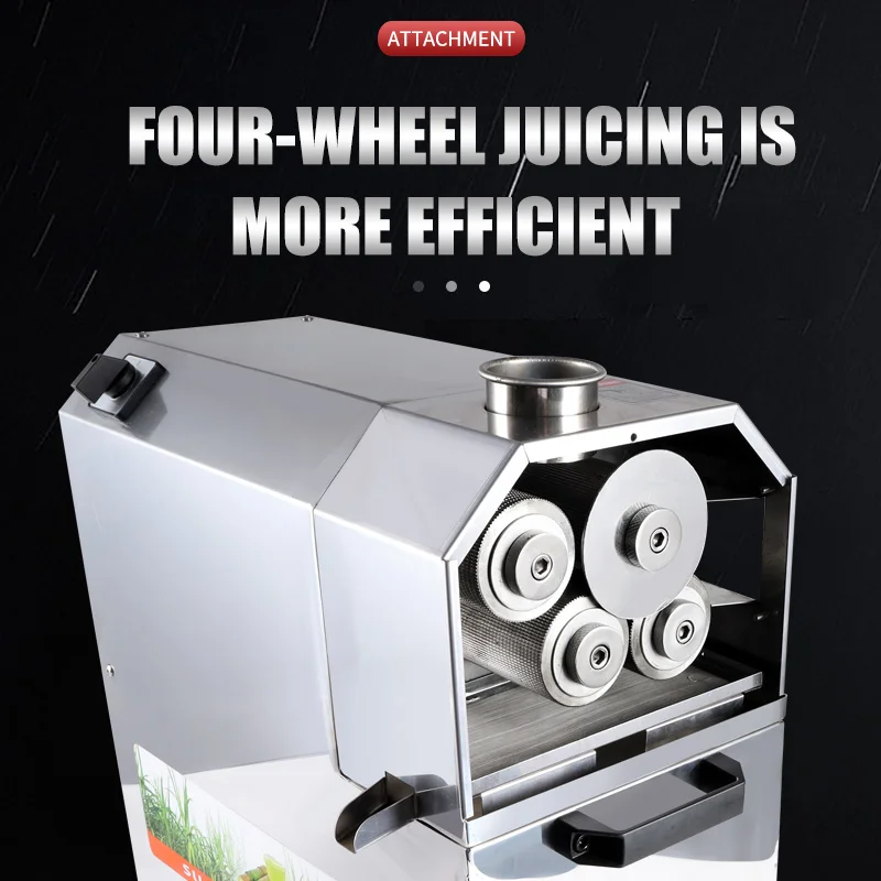 Commercial Automatic 4 Rollers Table Top Electric Sugarcane Juicer Sugar Cane Juice Making  Press Extractor Machine