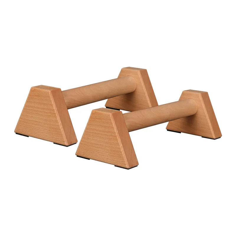 LADYGLOW Home Workout Mini Wood Handle Pushup Bars Strength Push up Bar Stand Wooden Parallettes