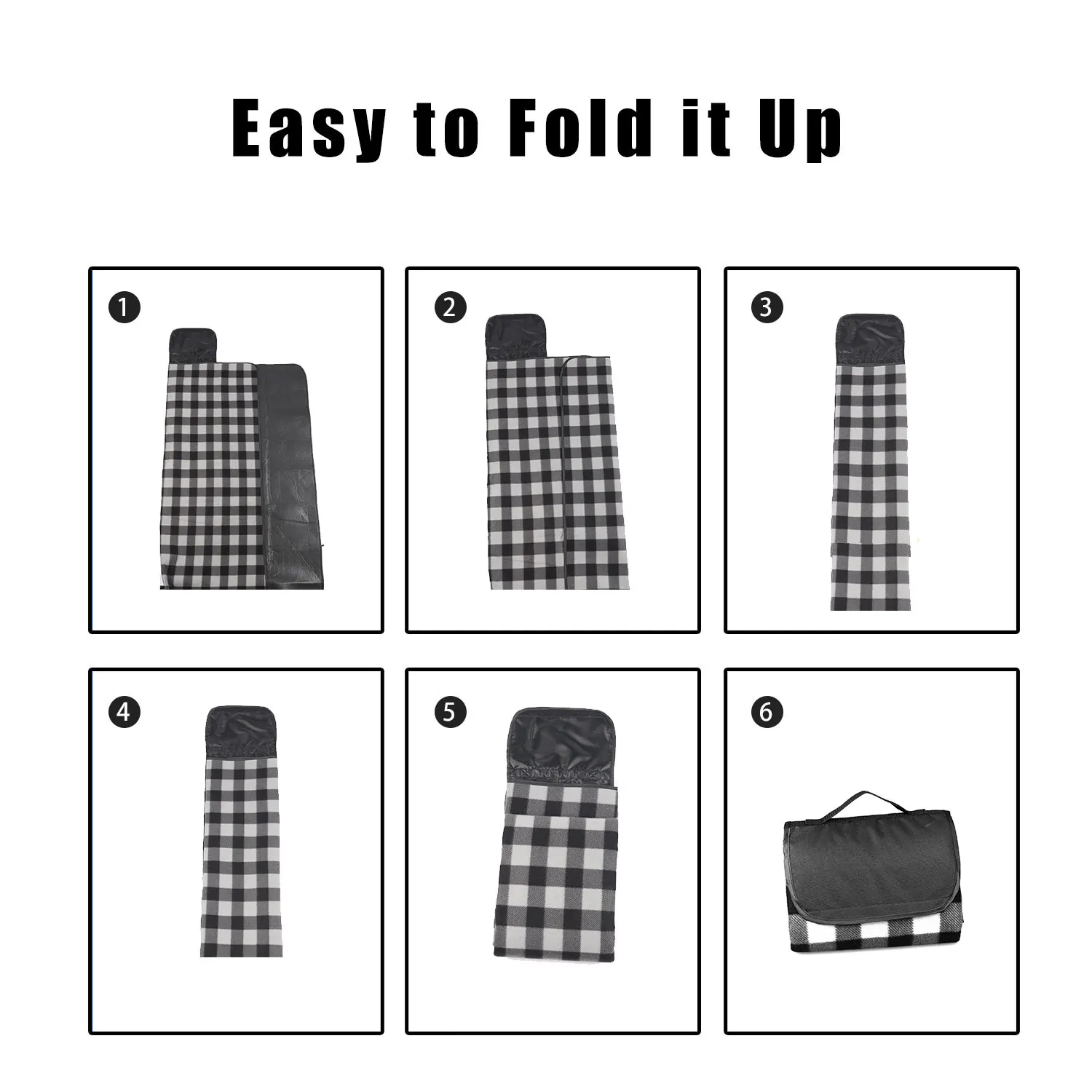 Custom Picnic Mat Large Thick Roll Up Padded Outside Foldable