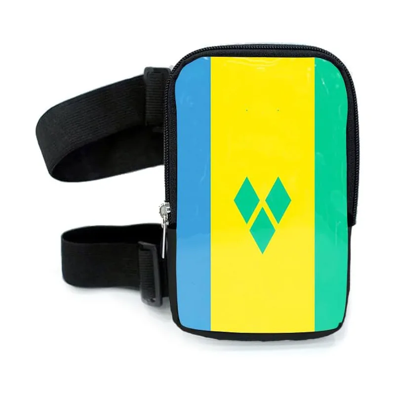 Barbados Flag Thigh Bag - Adjustable Leg Harness For Carnival & Travel