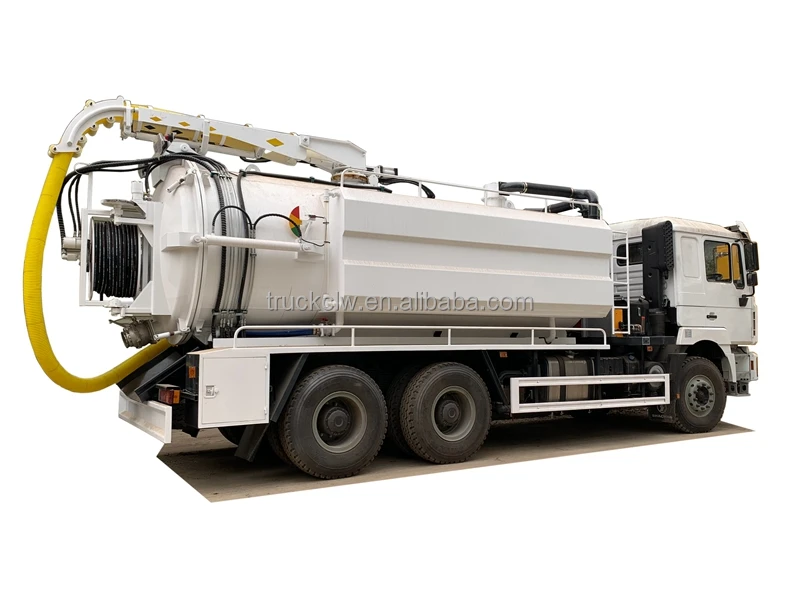 High Performance Shacman 6x4 Vacuum Sewage Suction Truck Combined 5m3