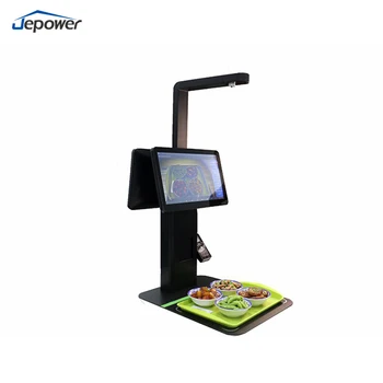 JEPOWER AI Touchless Self Checkout Machine Kiosk Food Recognition Vision System Auto Scale Barcode Scanner for Industrial Use