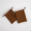 Brown suede flat top