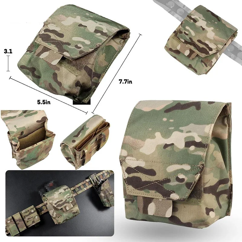 Detachable Tactical Belt with Quick Draw Holster Triple Pouch Medical Kit and Multi-Purpose Stuff Bag Tactic Waist Belt