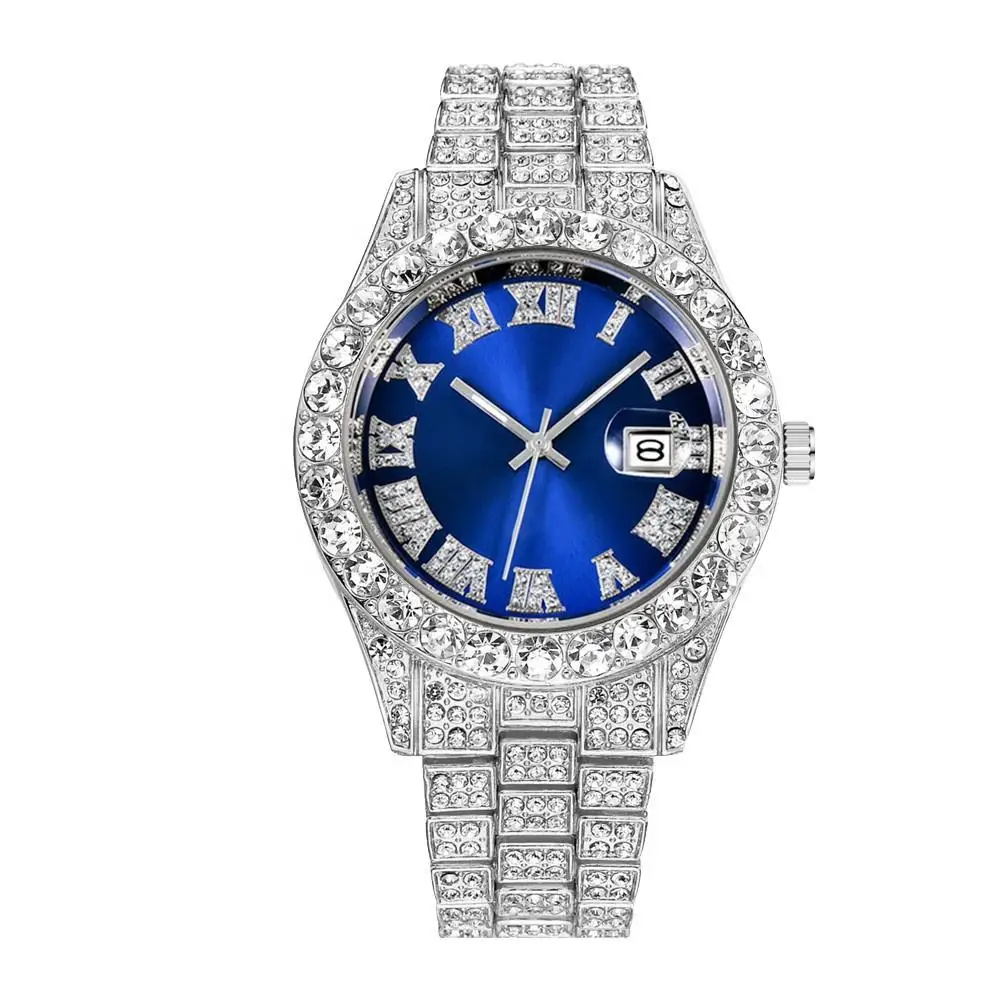 Handmade Automatic Mens Diamond Watch: 42mm Sapphire, Steel Case, Montre De  Luxe From Watchestime, $396.19 | DHgate.Com