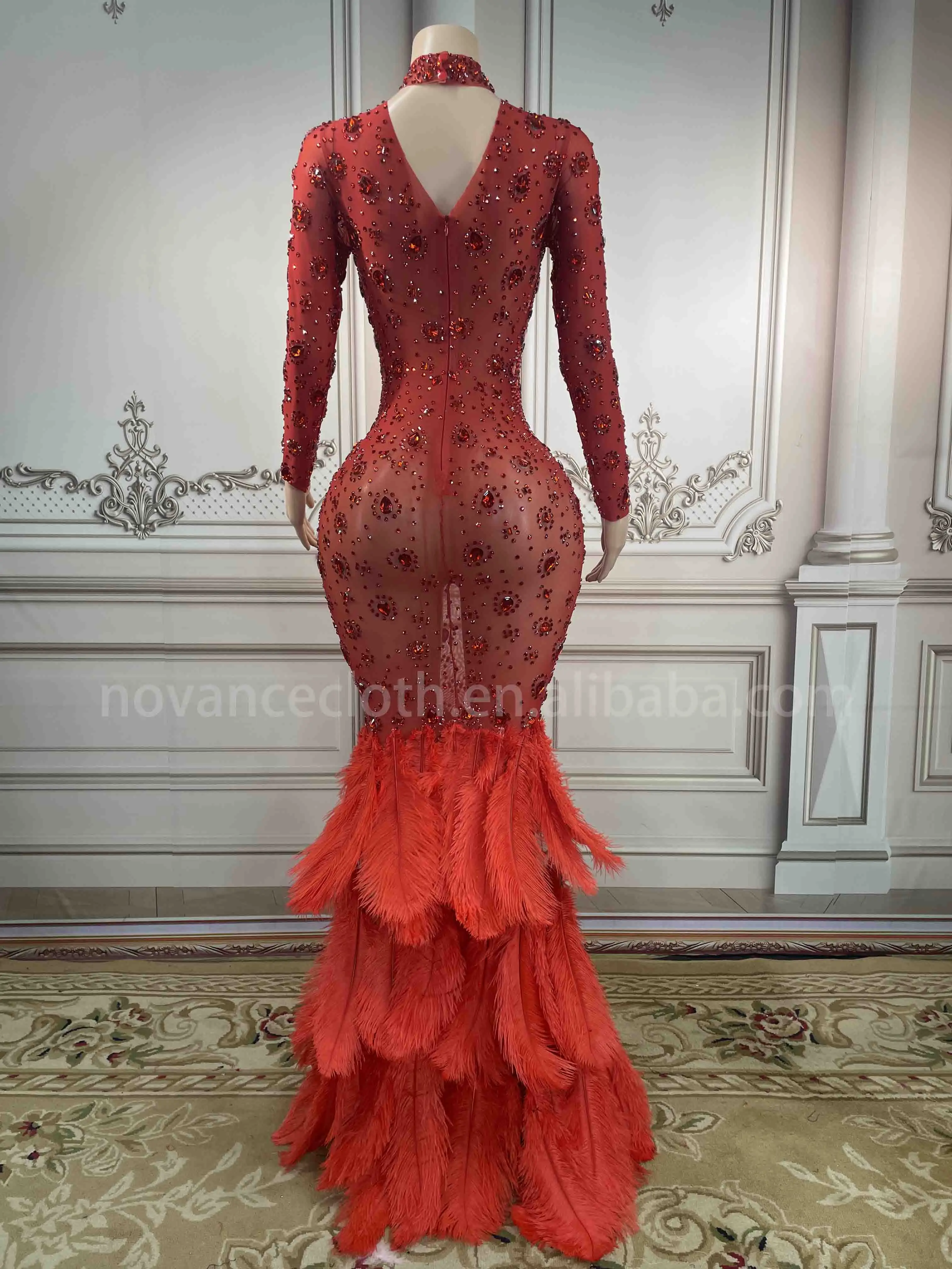 sachin and babi light blue dress Elegant Red Cap Sleeves Formal Dress Evening Gowns main image 0