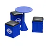 Blue one table and three chairs