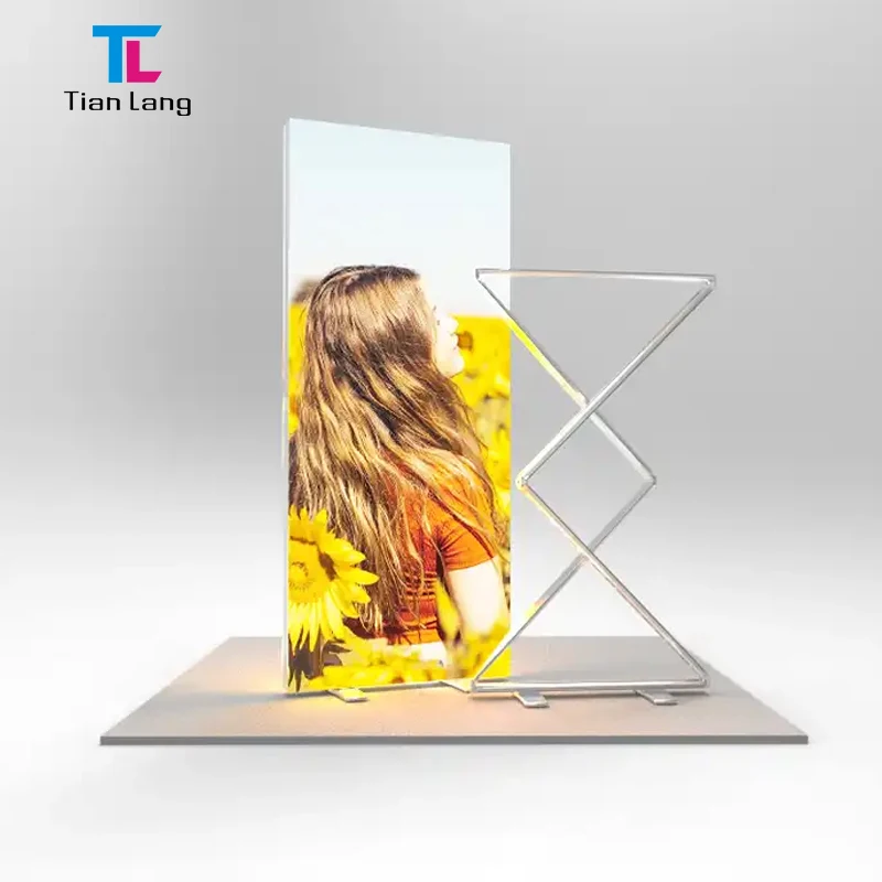 TianLang alumiiniumirak 10-sekundilise kokkupaneku kaubandusnäituse peegeldusreklam, reklaamivalgusnäitus