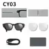 Transparent blue light blocking + sunglasses lense