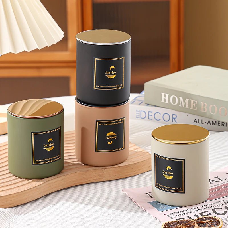 High Quality 10oz Glass Candle Jars with Lids for Home Decor
