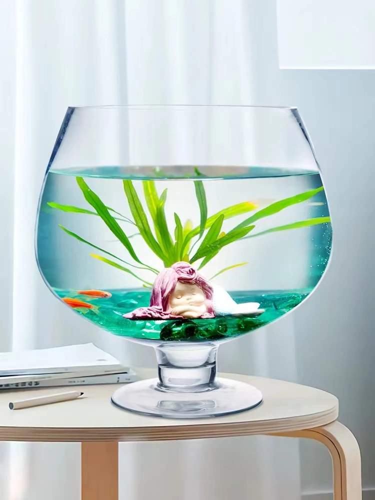 Wine glass hotsell fish tank