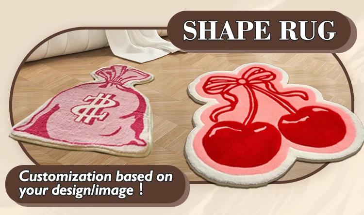 Cute Rug tiger Colorful Tufted Made Design Custom Shape Rug 3d Custom Rug