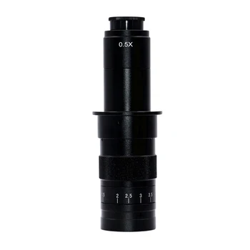 Long Lens 180X Adjustable Focus Microscope Lens Optical Magnification 2.25X-3.5X for Video Microscope VGA Camera