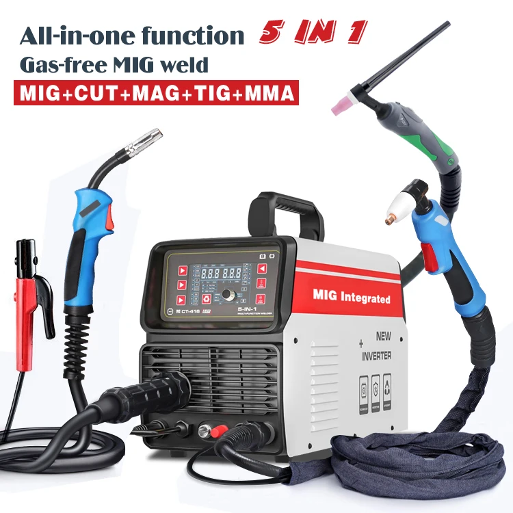 5 In 1 Mig Tig Plasma Cut Free Gas Mig Mma High Quality Multipurpose