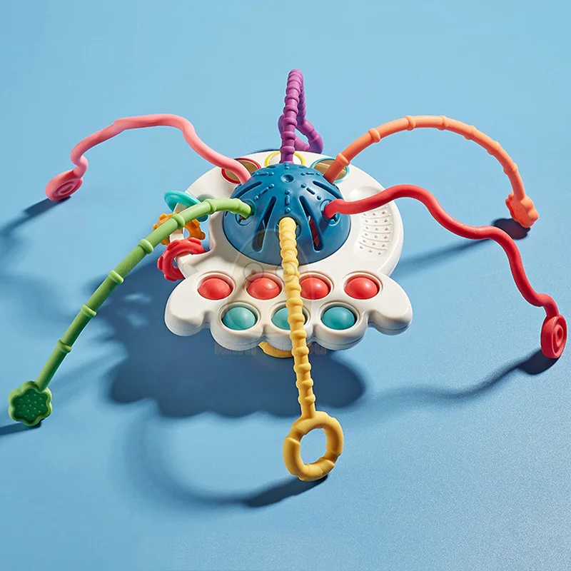 Младенцы успокаивающий прорезывания зубов дорожные детские игрушки Монтессори игрушки для малышей Сенсорное развитие cетчатый рюкзак с затягивающимися активности Игрушка