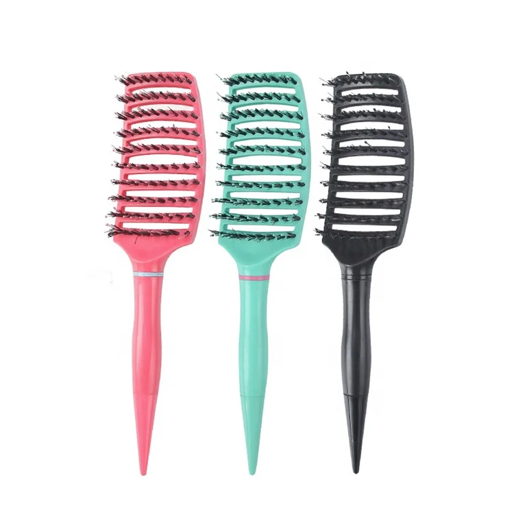 Amazon.com: Cepillo redondo de pelo de cerdas de jabalí para secar, 2.0 in,  cepillo para soplar, peinar, rizar corto a medio, delgado, grueso, liso,  rizado, cabello normal para mujeres y hombres :