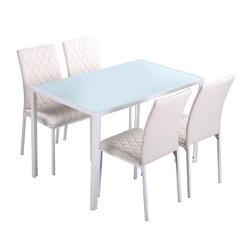 Free Sample Cheap Classic 4 Seater Yi Modern Fiber Glass Top Dining Table Set/Dining Table and Chair