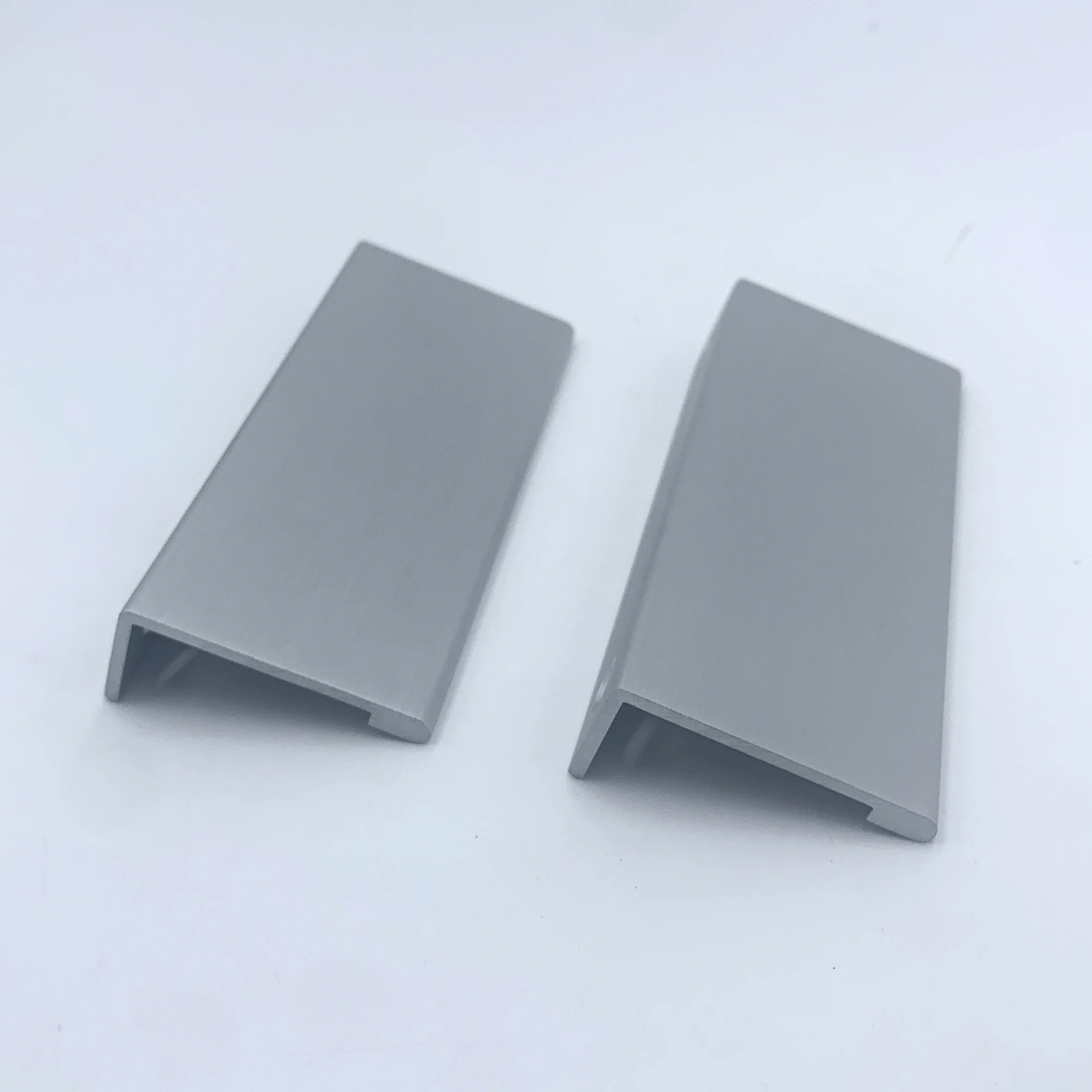 Tirador De Lengüeta Para Dedo De Borde Para Armarios, Cocina, Dormitorio, Sala De Estar, Tiradores De Cajón Ocultos De Plata Cepillada De Aluminio Moderno