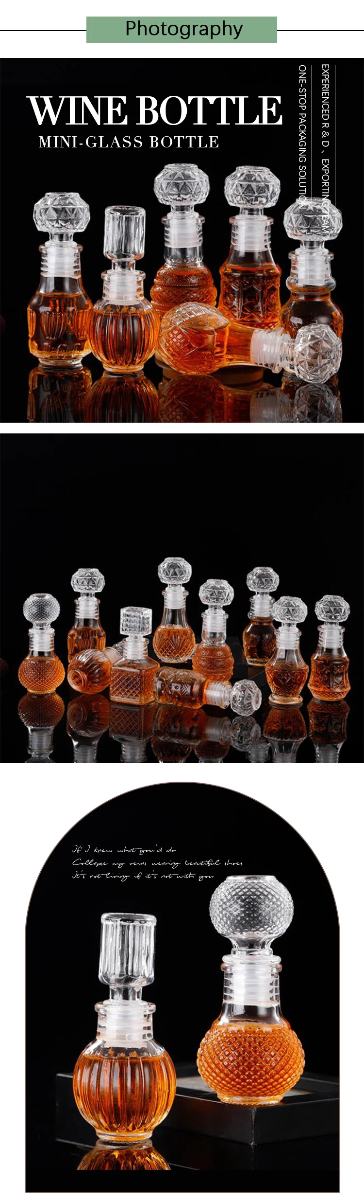 Fancy 50ml Whiskey Decanter Mini Brandy Vodka Glass Liquor Wine Spirit