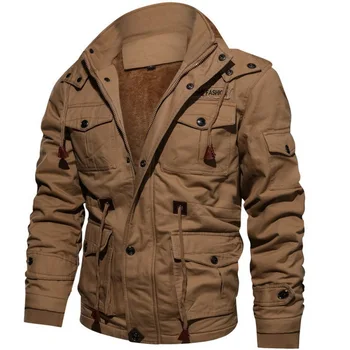 Cross-border Amazon eaby wish plus velvet thickened mid-length washed cotton jacket cotton clothing large size loose coat