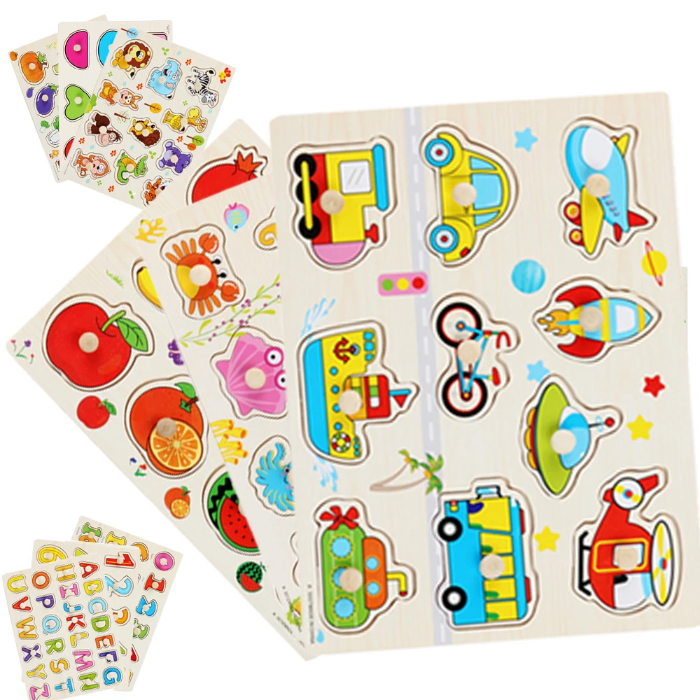 CPC CE Early Educational Wooden Animal Traffic Jigsaw Game Toys ...