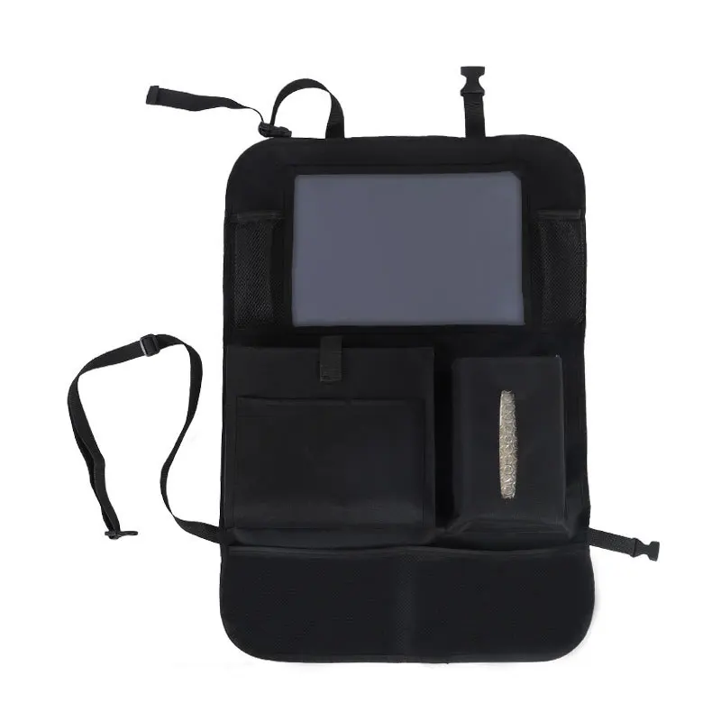 Прочный черный нейлоновый подвесной органайзер для защиты сидений автомобиля