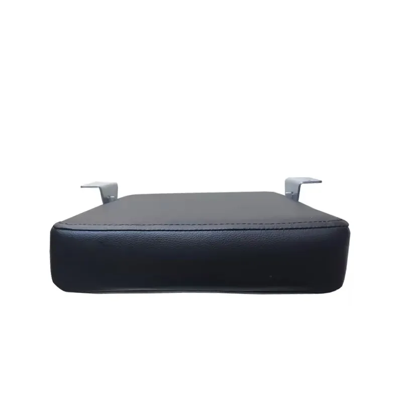 EYESAUTO EYE-SS3068 Leather Foldable Side Seat Safety Belt Cushion Universal Fit for Bus Coach Truck Airplane Ambulance Train RV
