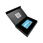 Custom Rigid Book Shape Black Cardboard Packaging Credit Vip Card Gift Box