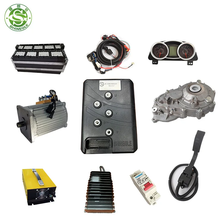 SHINEGLE 5kw EV Car Conversion Kit for Golf Cart With AC Motor Controller Converter Drive System