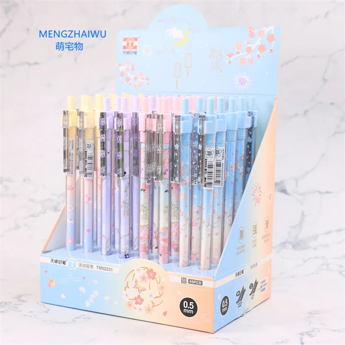Китай, школьные канцелярские товары, экспорт, милые цветы для девочек, милая роскошь 2b механический карандаш 0,5 мм